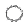 Bransoletka - dziesiątek różańca - św. Benedykt - 10 mm - Hematyt - JS BC523-0 - Dewocjonalia P.H. Jakóbczak - Katolicki sklep liturgiczny i hurtownia