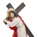 Figurka - Jezus dźwigający krzyż - 20 cm - JS ZY16199-8H - Dewocjonalia P.H. Jakóbczak - Katolicki sklep liturgiczny i hurtownia