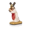 Figurka - Jezus dźwigający krzyż - 12 cm - JS ZY16199-5H - Dewocjonalia P.H. Jakóbczak - Katolicki sklep liturgiczny i hurtownia