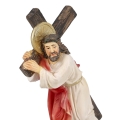 Figurka - Jezus dźwigający krzyż - 12 cm - JS ZY16199-5H - Dewocjonalia P.H. Jakóbczak - Katolicki sklep liturgiczny i hurtownia