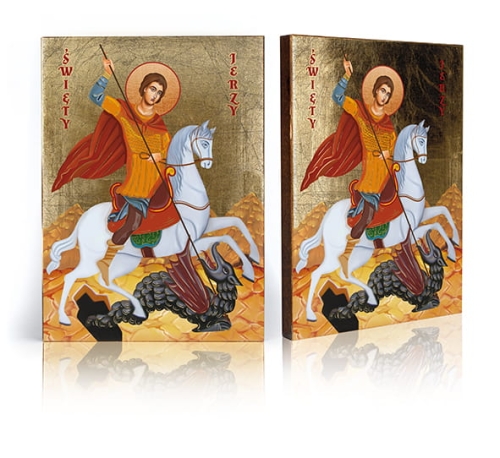 Ikona Religijna Święty Jerzy Zwycięzca - GAR IP-3874 - Dewocjonalia P.H. Jakóbczak - Katolicki sklep liturgiczny i hurtownia