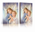 Ikona Religijna Aniołek z dzieckiem podczas modlitwy - GAR IP-3424 - Dewocjonalia P.H. Jakóbczak - Katolicki sklep liturgiczny i hurtownia