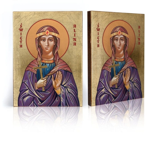 Ikona Religijna Święta Alina - GAR IP-3976 - Dewocjonalia P.H. Jakóbczak - Katolicki sklep liturgiczny i hurtownia