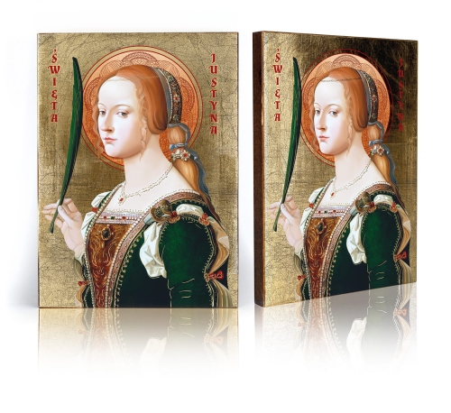 Ikona Religijna Święta Justyna - GAR IP-3987 - Dewocjonalia P.H. Jakóbczak - Katolicki sklep liturgiczny i hurtownia