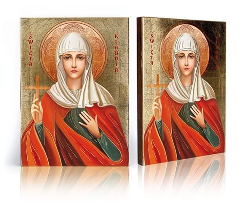 Ikona Religijna Święta Klaudia - GAR IP-3988 - Dewocjonalia P.H. Jakóbczak - Katolicki sklep liturgiczny i hurtownia