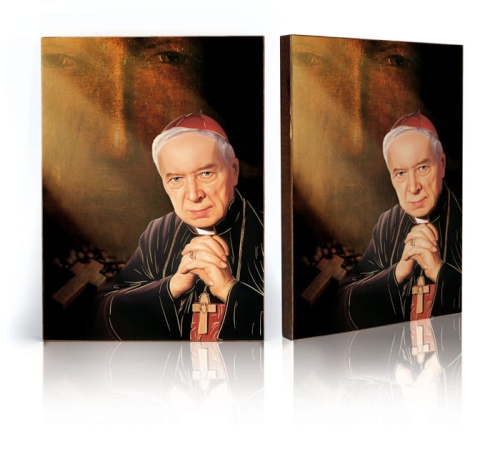 Ikona Religijna Błogosławiony Kardynał Wyszyński i Matka Boża Częstochowska - GAR IP-3967 - Dewocjonalia P.H. Jakóbczak - Katolicki sklep liturgiczny i hurtownia