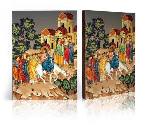 Ikona Religijna Niedziela palmowa (Wjazd Jezusa do Jerozolimy) - GAR IP-4006 - Dewocjonalia P.H. Jakóbczak - Katolicki sklep liturgiczny i hurtownia