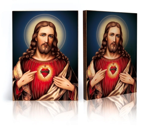 Ikona Religijna Najświętsze Serce Jezusa - GAR IP-4009 - Dewocjonalia P.H. Jakóbczak - Katolicki sklep liturgiczny i hurtownia