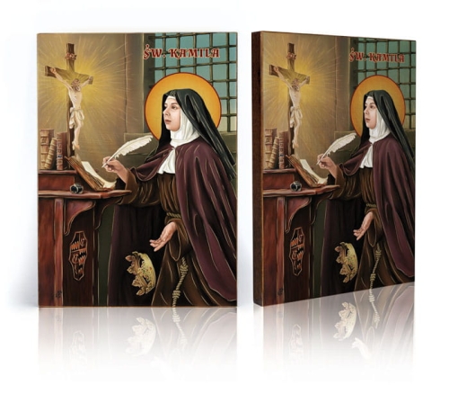 Ikona Religijna Święta Kamila - GAR IP-4028 - Dewocjonalia P.H. Jakóbczak - Katolicki sklep liturgiczny i hurtownia