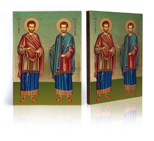 Ikona Religijna Święty Damian i Kosma - GAR IP-4046 - Dewocjonalia P.H. Jakóbczak - Katolicki sklep liturgiczny i hurtownia