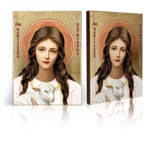 Ikona Religijna Święta Agnieszka Rzymianka - GAR IP-4069 - Dewocjonalia P.H. Jakóbczak - Katolicki sklep liturgiczny i hurtownia