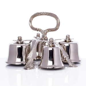 Dzwonki mosiężne niklowane