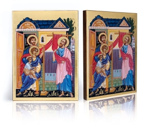 Ikona Religijna Święty Akwil i Pryska