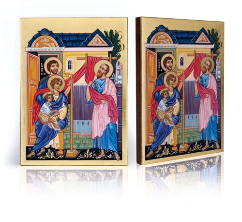 Ikona Religijna Święty Akwil i Pryska - GAR IP-4079 - Dewocjonalia P.H. Jakóbczak - Katolicki sklep liturgiczny i hurtownia