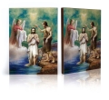 Ikona Religijna Święty Jan Chrzciciel i Jezus Chrystus (Chrzest Pański) - GAR IP-4095 - Dewocjonalia P.H. Jakóbczak - Katolicki sklep liturgiczny i hurtownia