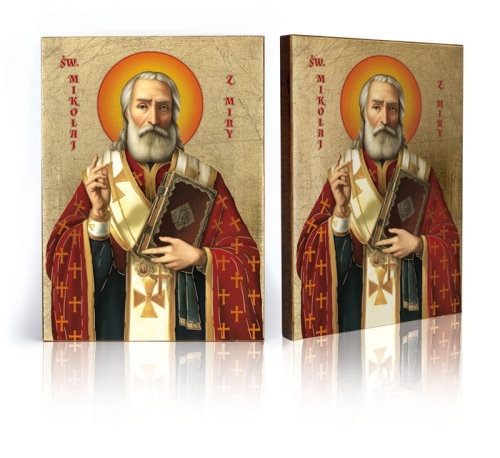 Ikona Religijna Święty Mikołaj - GAR IP-4142 - Dewocjonalia P.H. Jakóbczak - Katolicki sklep liturgiczny i hurtownia
