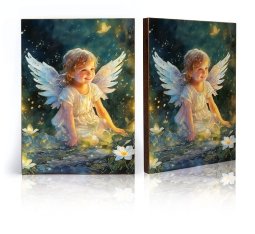 Ikona Religijna Anioł Stróż dla dziecka (prezent na Chrzest Święty lub urodziny) - GAR IP-4144 - Dewocjonalia P.H. Jakóbczak - Katolicki sklep liturgiczny i hurtownia