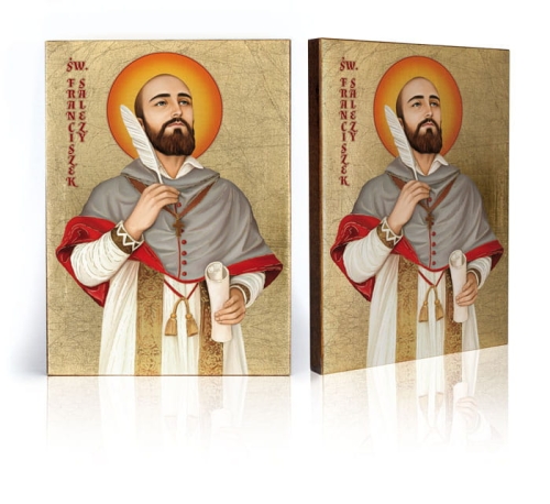 Ikona Religijna Święty Franciszek Salezy - GAR IP-4183 - Dewocjonalia P.H. Jakóbczak - Katolicki sklep liturgiczny i hurtownia