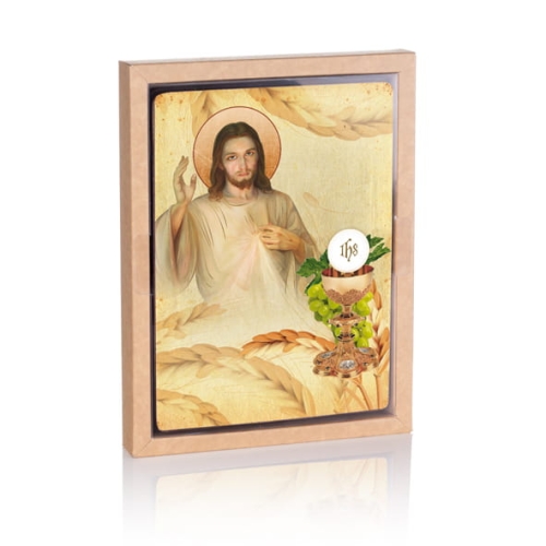 Ikona Religijna Pamiątka Pierwszej Komunii Świętej - GAR IP-3855 - Dewocjonalia P.H. Jakóbczak - Katolicki sklep liturgiczny i hurtownia