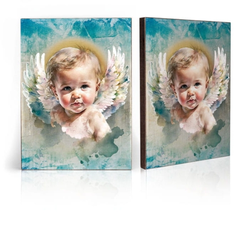 Ikona Religijna Anioł Stróż dla dziecka (pamiątka Chrztu Świętego) - GAR IP-4203 - Dewocjonalia P.H. Jakóbczak - Katolicki sklep liturgiczny i hurtownia