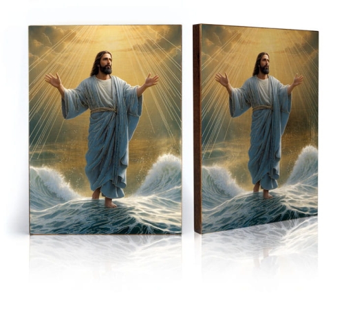 Ikona Religijna Chrystus chodzący po wodzie - GAR IP-4224 - Dewocjonalia P.H. Jakóbczak - Katolicki sklep liturgiczny i hurtownia