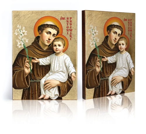 Ikona Religijna Święty Antoni Padewski - GAR IP-4227 - Dewocjonalia P.H. Jakóbczak - Katolicki sklep liturgiczny i hurtownia