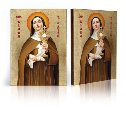 Ikona Religijna Święta Klara z Asyżu - GAR IP-4228 - Dewocjonalia P.H. Jakóbczak - Katolicki sklep liturgiczny i hurtownia