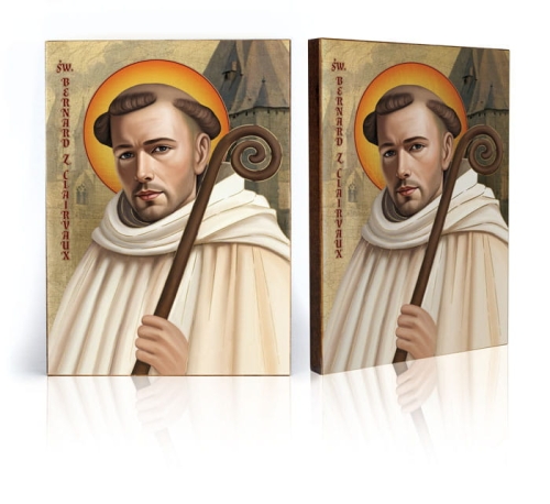 Ikona Religijna Święty Bernard z Clairvaux - GAR IP-4244 - Dewocjonalia P.H. Jakóbczak - Katolicki sklep liturgiczny i hurtownia