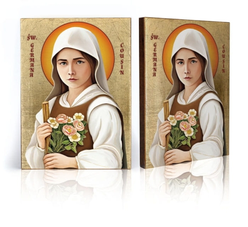 Ikona Religijna Święta Germana Cousin - GAR IP-4256 - Dewocjonalia P.H. Jakóbczak - Katolicki sklep liturgiczny i hurtownia