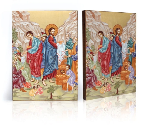 Ikona Religijna Cudowne Rozmnożenie Chleba - GAR IP-4272 - Dewocjonalia P.H. Jakóbczak - Katolicki sklep liturgiczny i hurtownia