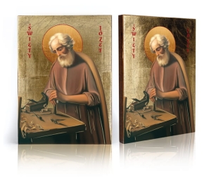 Ikona Religijna Święty Józef przy pracy
