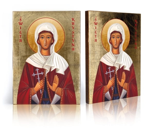 Ikona Religijna Święta Krystyna - GAR IP-3818 - Dewocjonalia P.H. Jakóbczak - Katolicki sklep liturgiczny i hurtownia