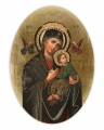 Ikona Religijna Ikona owalna Matka Boża Nieustającej Pomocy - GAR IP-O3014 - Dewocjonalia P.H. Jakóbczak - Katolicki sklep liturgiczny i hurtownia