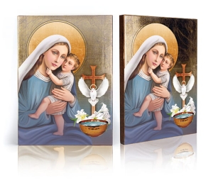 Ikona Religijna Pamiątka Chrztu Świętego dla chłopca z dedykacją