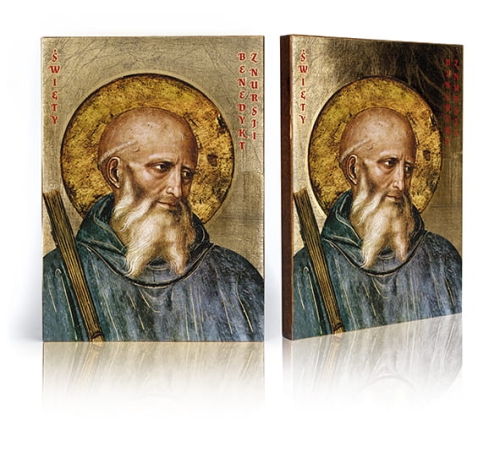 Ikona Religijna Święty Benedykt z Nursji - GAR IP-3867 - Dewocjonalia P.H. Jakóbczak - Katolicki sklep liturgiczny i hurtownia