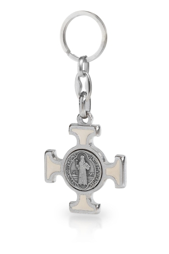 Brelok Krzyż Celtycki z Medalem Św. Benedykta - 4 cm - JJ 2093 - Dewocjonalia P.H. Jakóbczak - Katolicki sklep liturgiczny i hurtownia