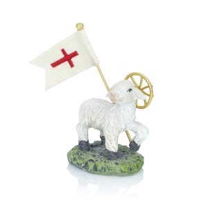 Figurka - baranek wielkanocny - 7,5 cm - Wielkanoc
