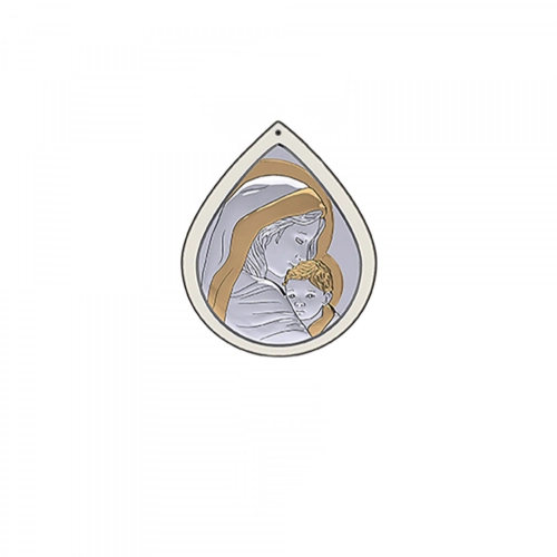 Obrazek Matka Boża z Dzieciątkiem - łezka (bez ozdób) Obrazek Matka Boża z Dzieciątkiem - łezka (bez ozdób)