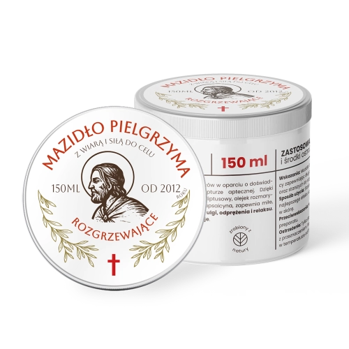 Mazidło Pielgrzyma (150 ml) - rozgrzewające - JJ MP-GRZ-150 - Dewocjonalia P.H. Jakóbczak - Katolicki sklep liturgiczny i hurtownia