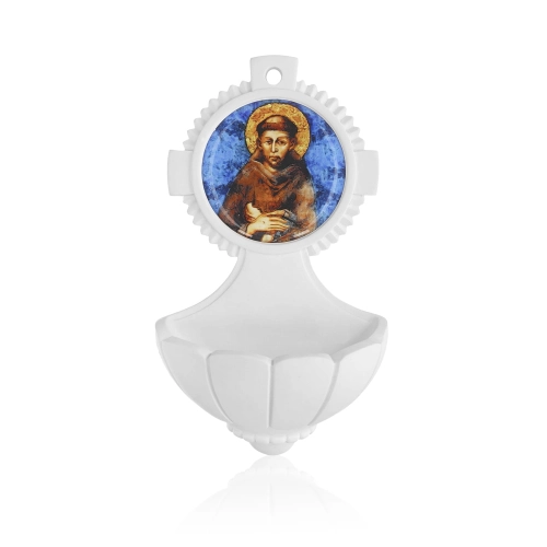 Kropielnica - Św. Franciszek - 14 cm - JS HY72645A-FR - Dewocjonalia P.H. Jakóbczak - Katolicki sklep liturgiczny i hurtownia