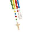 Różaniec - drewno - 8 mm - misyjny - JS R102 - Dewocjonalia P.H. Jakóbczak - Katolicki sklep liturgiczny i hurtownia