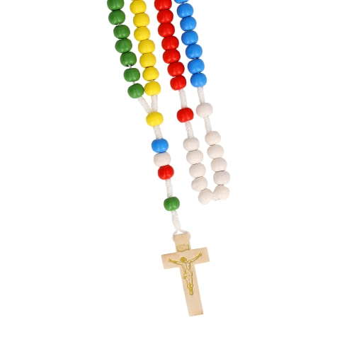 Różaniec - drewno - 8 mm - misyjny - JS R102 - Dewocjonalia P.H. Jakóbczak - Katolicki sklep liturgiczny i hurtownia
