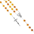 Różaniec - bursztyn syntetyczny - Matka Boża Niepokalana - 8 mm - JS R385 - Dewocjonalia P.H. Jakóbczak - Katolicki sklep liturgiczny i hurtownia