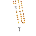 Różaniec - bursztyn syntetyczny - Matka Boża Niepokalana - 8 mm - JS R385 - Dewocjonalia P.H. Jakóbczak - Katolicki sklep liturgiczny i hurtownia