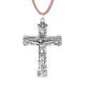 Naszyjnik - krzyżyk - Trójca Święta - pamiątka bierzmowania - rzemyk - JS KP017 - Dewocjonalia P.H. Jakóbczak - Katolicki sklep liturgiczny i hurtownia