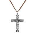 Naszyjnik - krzyżyk - Trójca Święta - pamiątka bierzmowania - rzemyk - JS KP016 - Dewocjonalia P.H. Jakóbczak - Katolicki sklep liturgiczny i hurtownia