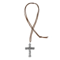 Naszyjnik - krzyżyk - Trójca Święta - pamiątka bierzmowania - rzemyk - JS KP016 - Dewocjonalia P.H. Jakóbczak - Katolicki sklep liturgiczny i hurtownia