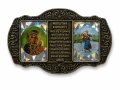 Metalowa Plakietka Samochodowa (Laserowa) Święty Krzysztof - JJ PMKNL - Dewocjonalia P.H. Jakóbczak - Katolicki sklep liturgiczny i hurtownia