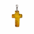 Bursztynowy Krzyżyk Wisiorek do Łańcuszka - 13084 - Dewocjonalia P.H. Jakóbczak - Katolicki sklep liturgiczny i hurtownia