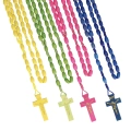 Zestaw 12 szt. - Różaniec w pudełku - drewno - 7 mm - Kids - JS PR07-2 - Dewocjonalia P.H. Jakóbczak - Katolicki sklep liturgiczny i hurtownia